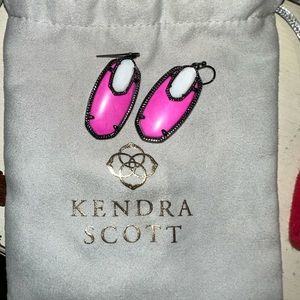 Kendra Scott earrings, pink/black/white, like new